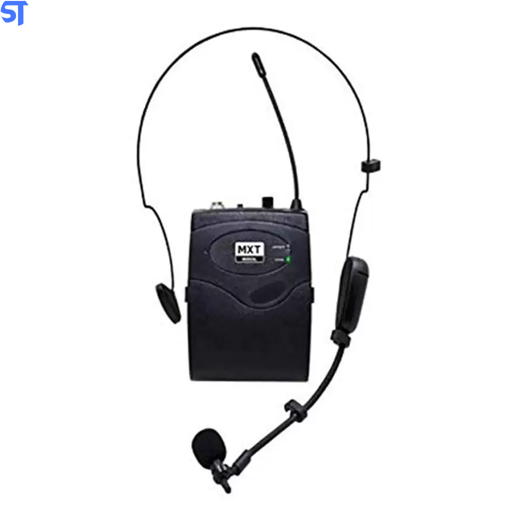 Microfone Lapela Sem Fio Headset MXT Uhf-10bp Profissional
